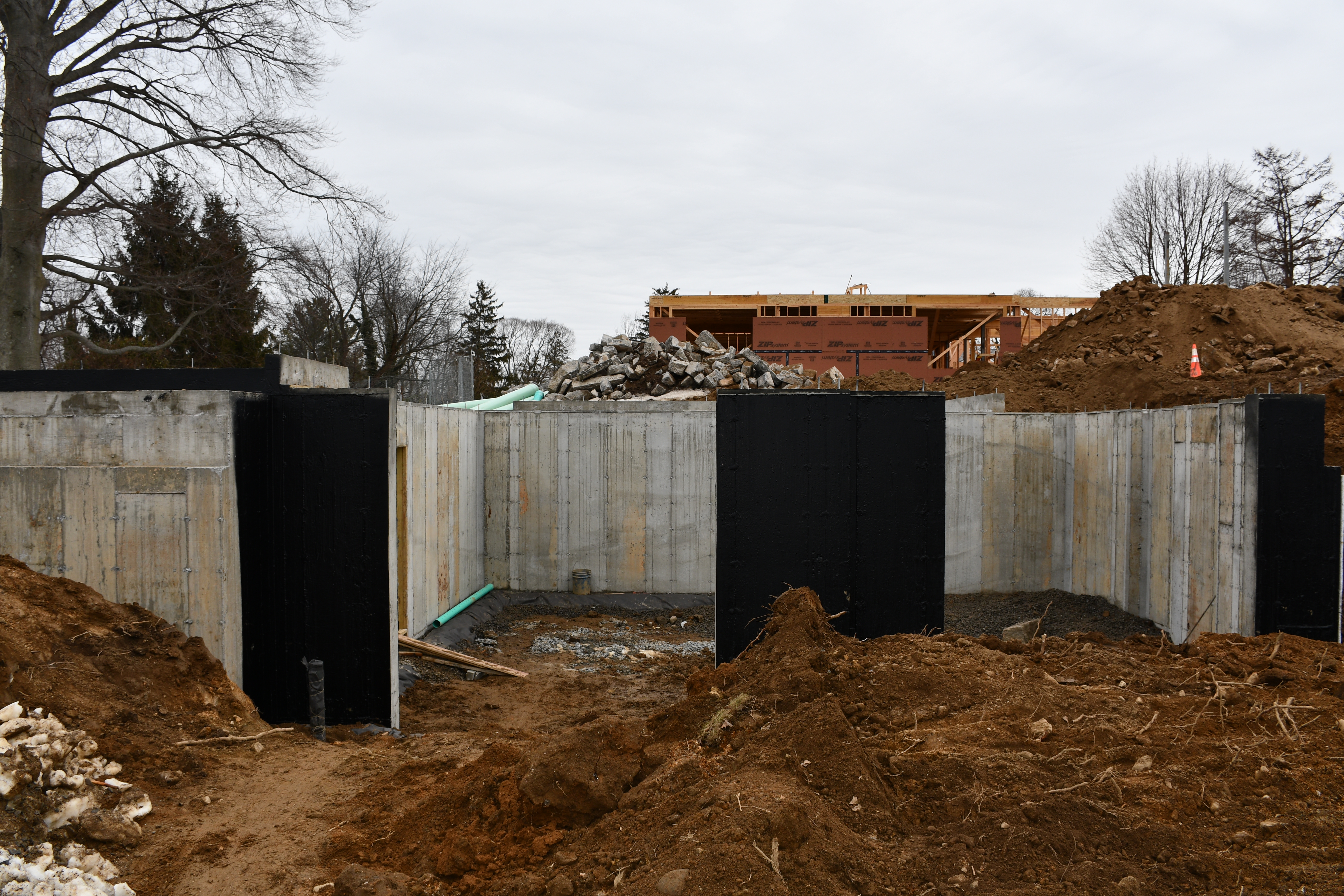 Foundation Pouring of 5 Walnut Ave in Larchmont Manor, Westchester County, New York.