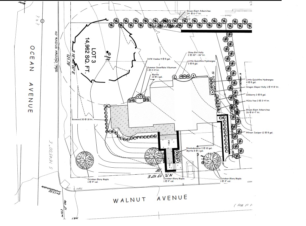 Site plan of 5 Walnut Ave luxury estate in Larchmont Manor