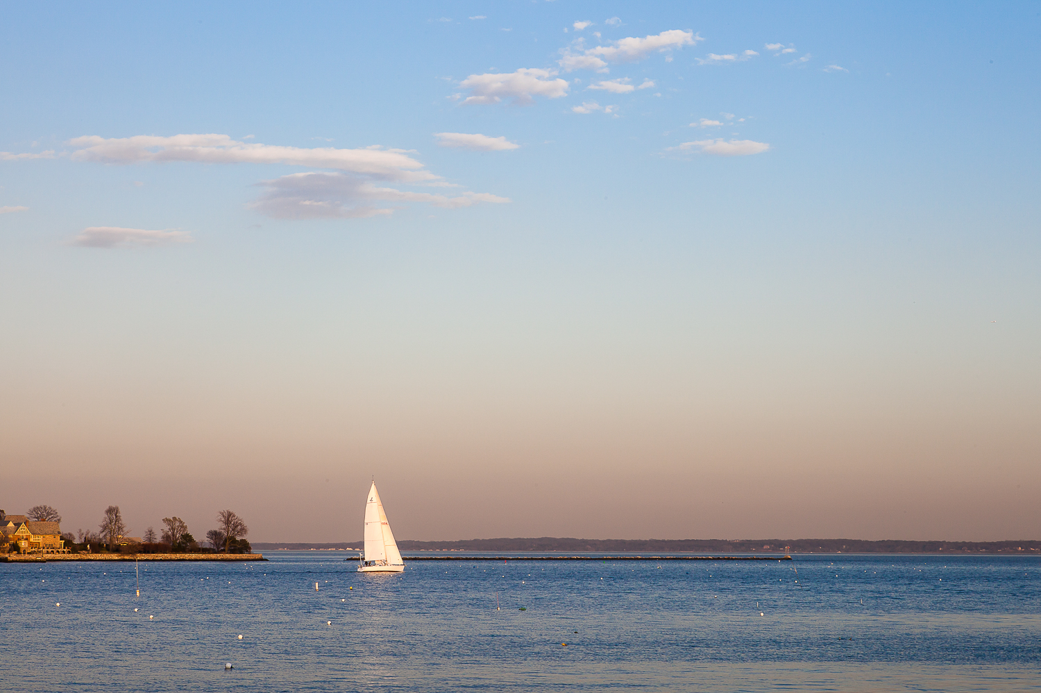 Waterfront in Larchmont Manor, Westchester County, New York.